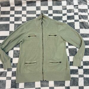 Ruff Hewn Men's Olive Zip-Up Sweater